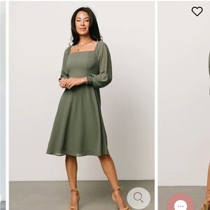 Baltic Born Sage Green Long Sleeve Dress